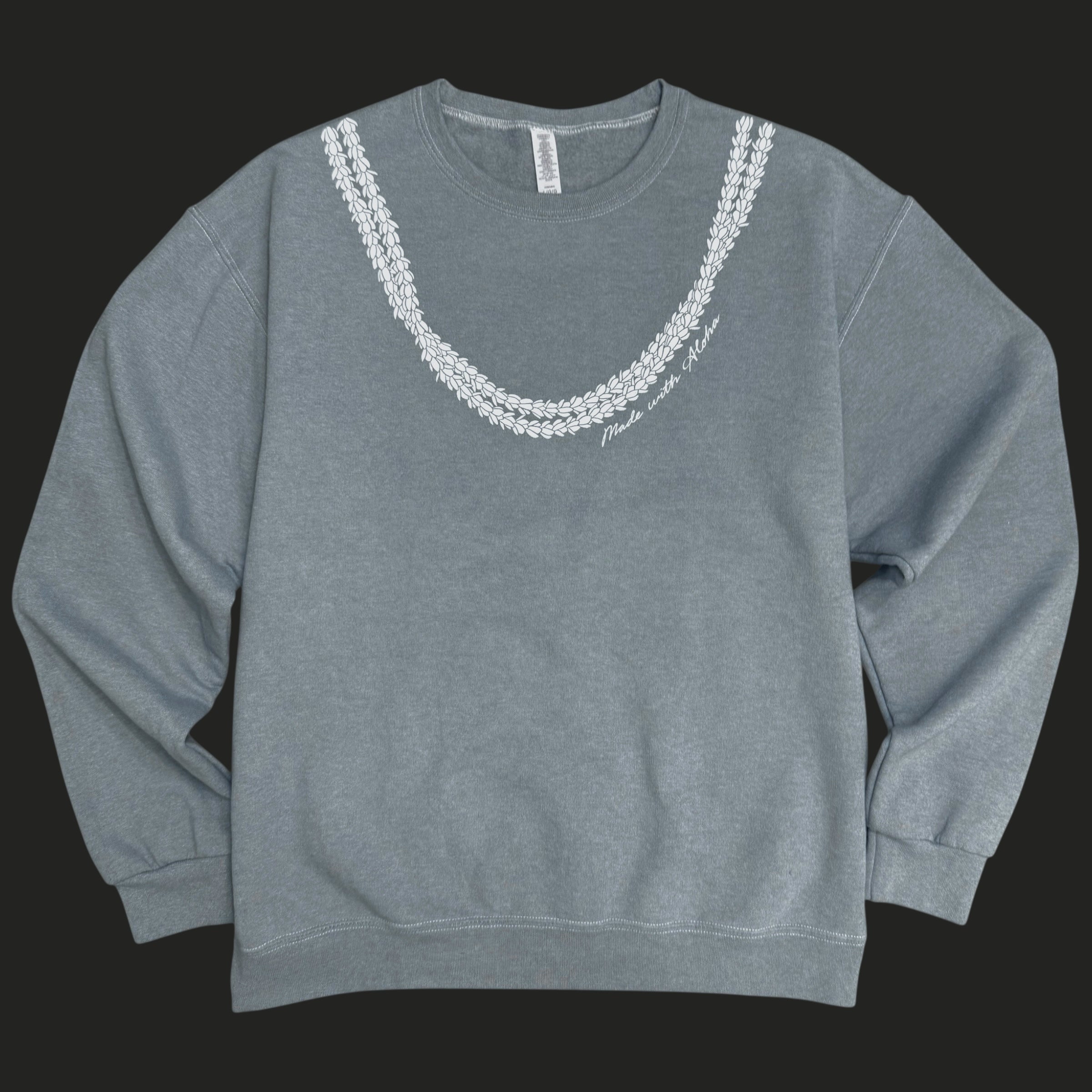 Made with Aloha Pikake Lei | Puff Ink Crewneck