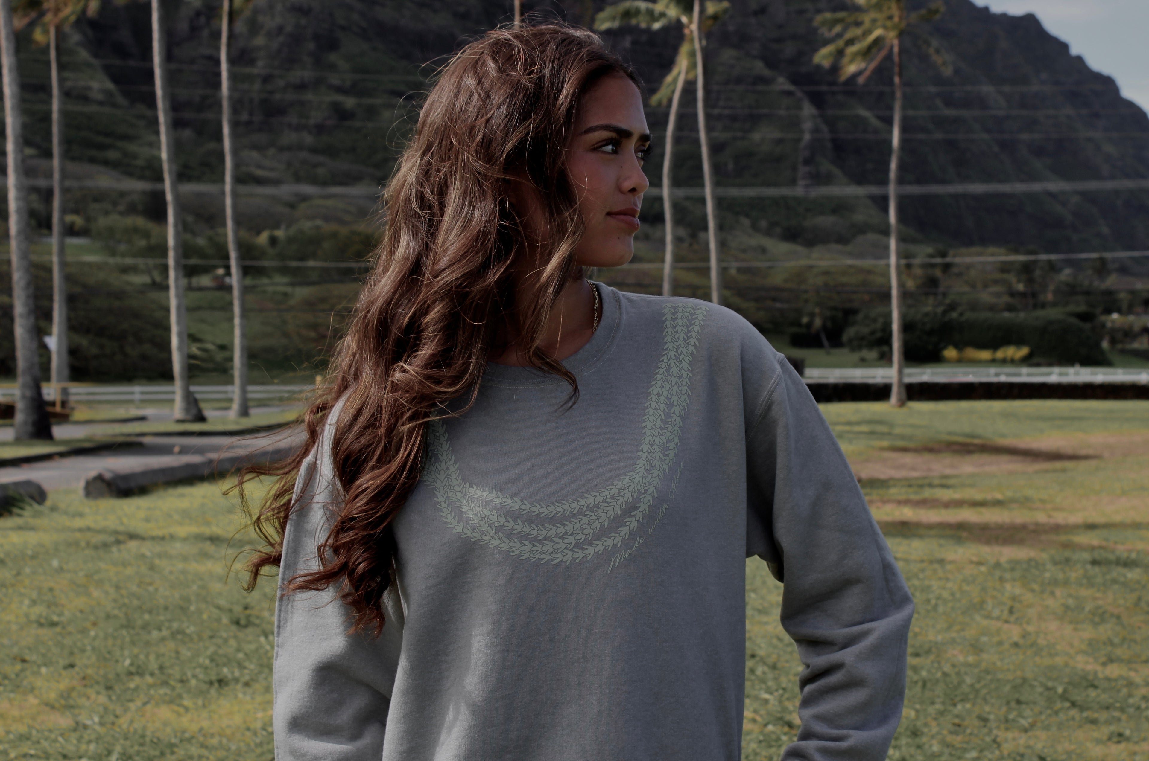 Made with Aloha Pakalana Lei | Crewneck