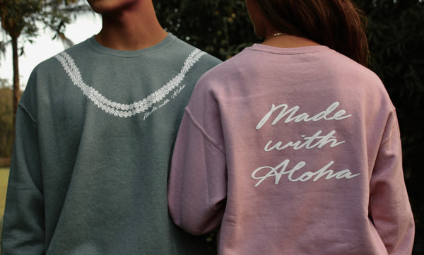 Made with Aloha Pikake Lei | Crewneck