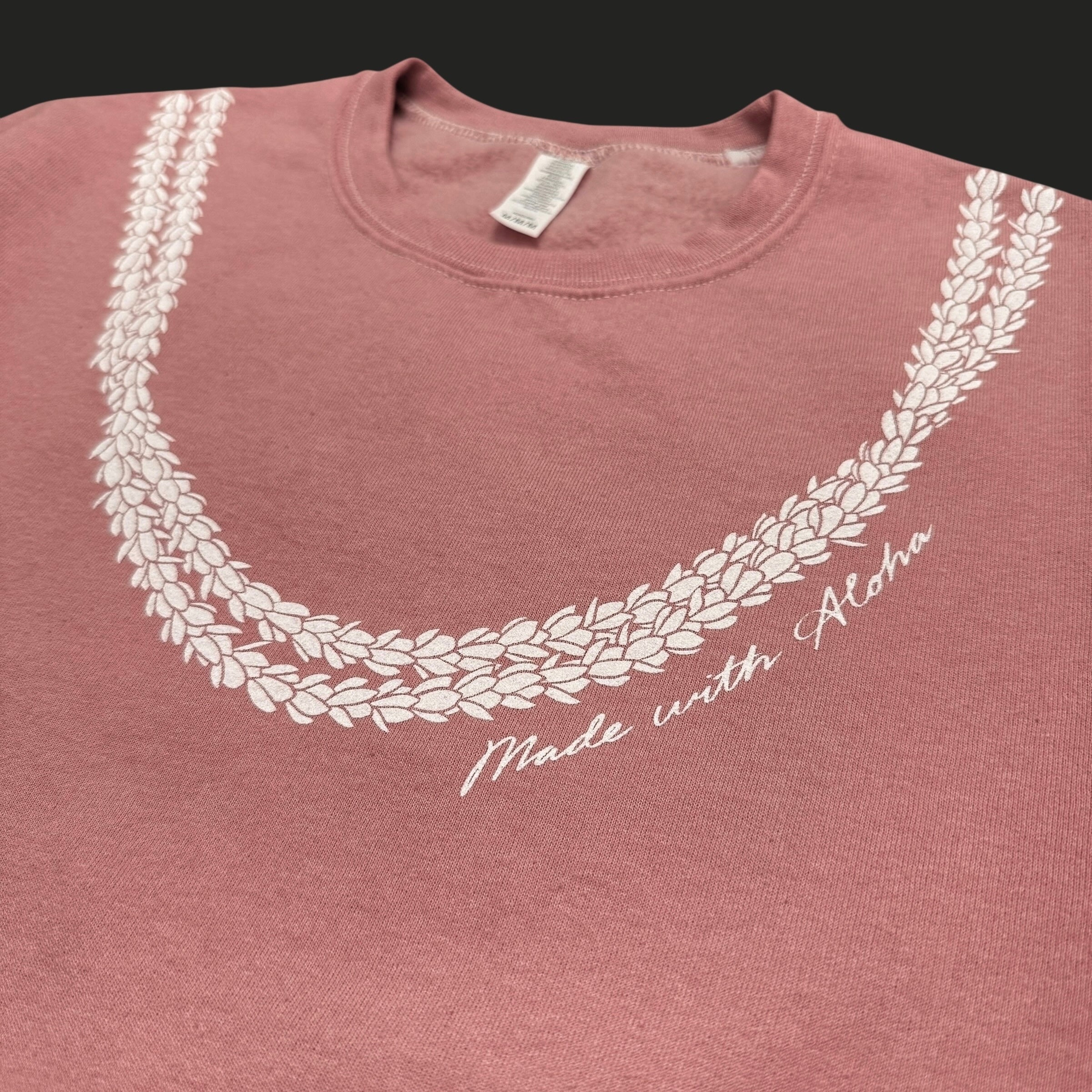 Made with Aloha Pikake Lei | Puff Ink Crewneck