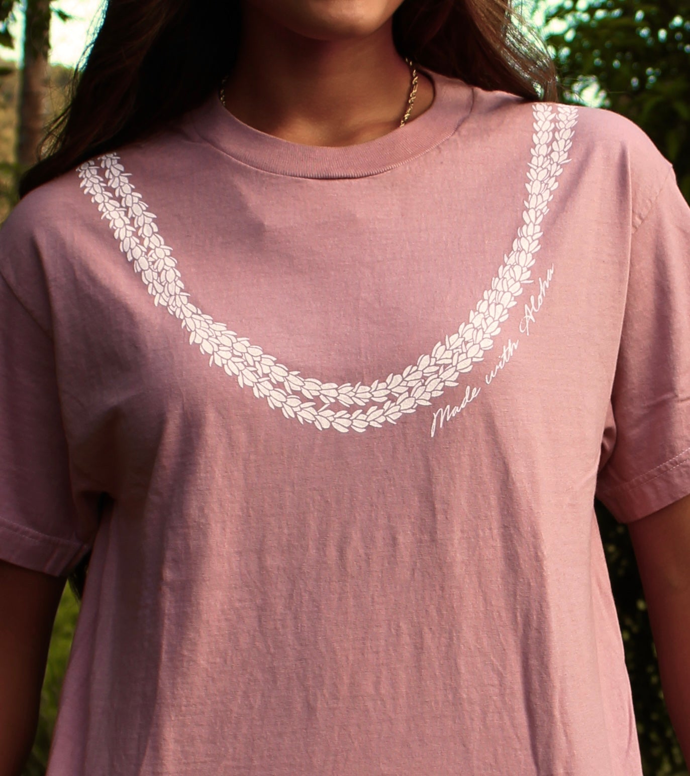 Made with Aloha Pikake Lei | Heavyweight Tee