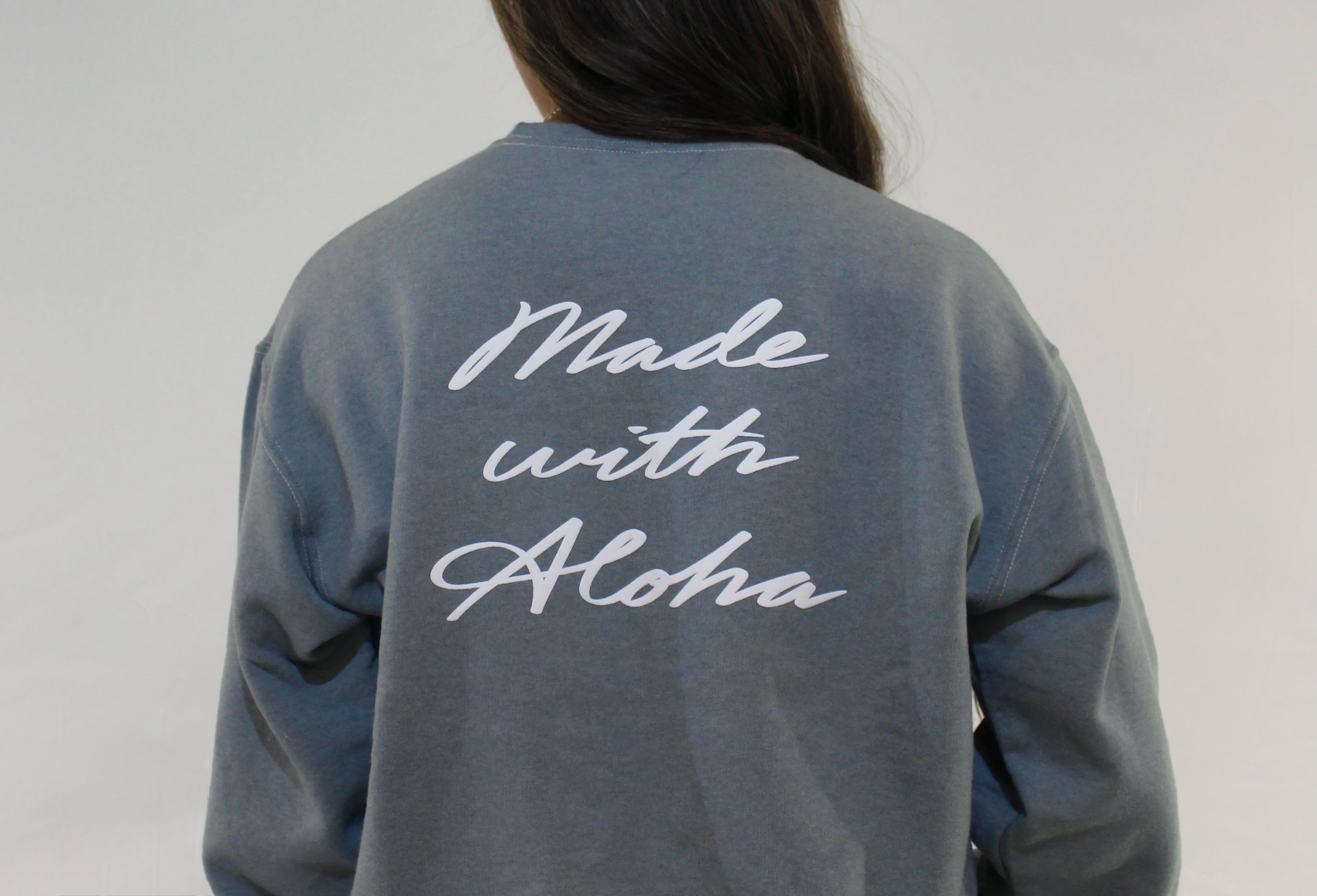 Made with Aloha Pikake Lei | Puff Ink Crewneck